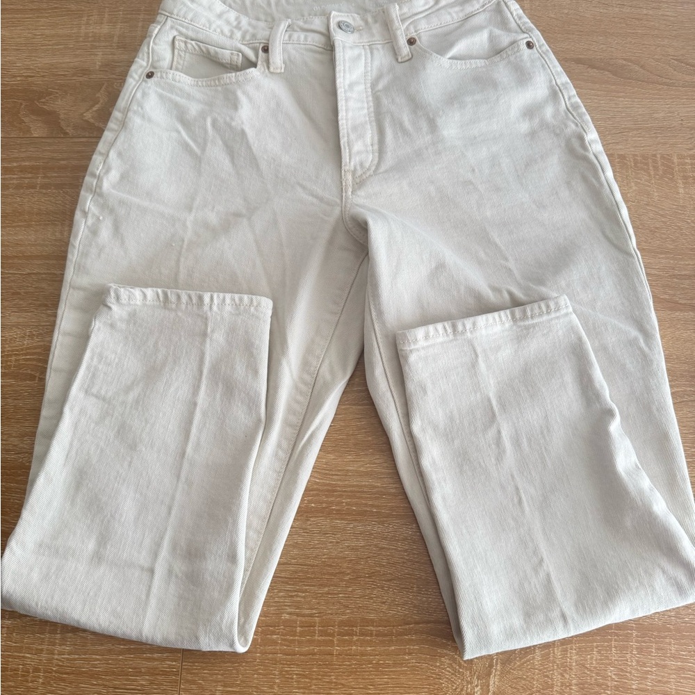Old Navy Beige Straight-Leg Pants
